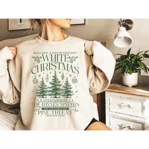 White Christmas Movie 1954 Sweatshirt, Vintage Columbia Inn Pine Tree Vermont Crewneck, Classic Holiday Gift for Movie Lovers
