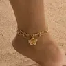 Fringe Gold Flower Pendant Multi-Layer for Women, Elegant Foot Jewelry, Beach & Daily Wear Accessory, Fashionable Accessory, Fashion Accessories