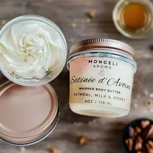 Monceli Aroma Whipped Body Butter - Oatmeal, Milk & Honey 4oz / 118 ml skin care product