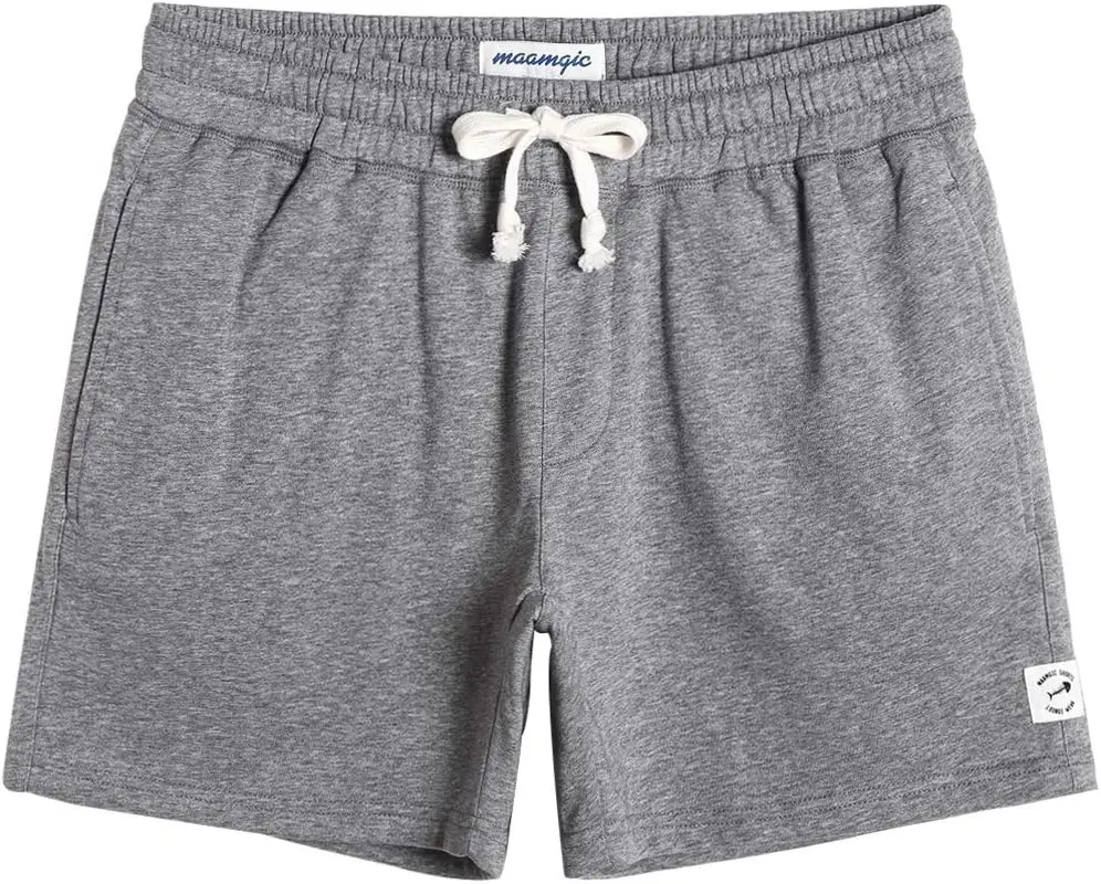 Maamgic Men's 5.5" Athletic Gym Shorts with Elastic Waist, Casual Pajama Pocket Jogger for Workouts and Leisure maamgic