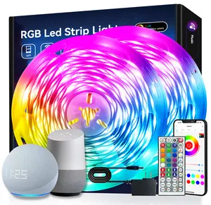 Smart WiFi RGB LED Strip Lights – 100FT / 50FT / 32.8FT – App Controlled Color Changing Light Strip, Works with Alexa and Google Assistant, Timer Schedule for Bedroom Party Kitchen Decor