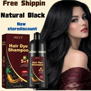 ALVP 2026  Shampoo 5 In 1 Herbal Wine Red Color Shampoo For Women & Men Covers 100% Grays Long Lasting Nourishes Scalp