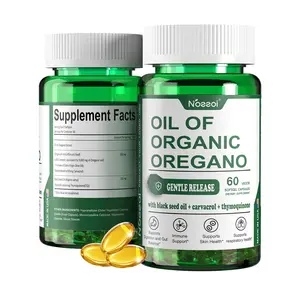 Noozoi Oil of Oregano Capsules 4000mg , High Absorption Oregano Oil Softgels with Black Seed Oil & Carvacrol - Herbal Supplement 60 Count - Non-GMO Gluten-Free