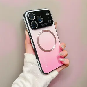 Magnetic Gradient Handheld Smartphone Case - Premium TPU Shockproof Full-Cover Hard Protection, Customized Perfect Fit, Stylish Accessory, Magnetic Functionality, Elegant Design for IP17ProMax, IP15/14/13/12Pro High-End Mobile Phones outdoorfun