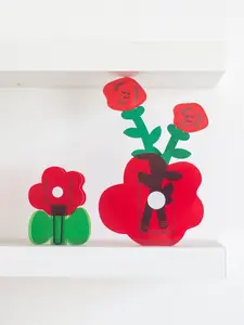 Felt Flowers with Acrylic Vase - Rose, Diffuser, Gift, Mother's Day, Mom, Gift For Her, Home Fragrance Diffuser, Decoration Decorative Fruit