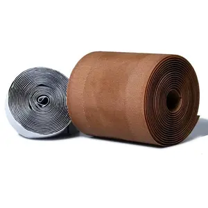 Brown Floor Cord Cover with Adhesive Tape for Any Flooring Surface Overfloor Cord Protector Cable Grip Strip Management Hold Cords in Place for Power Cords Coaxial Cable (3.9” W X 10’L)