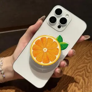 Cute Orange Slice MagSafe Phone Grip – Fresh Citrus Fruit Magnetic Pop Socket & Kickstand – Summer Aesthetic Gift