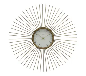 Studio Designs Home 30 Inch Retro Starburst Metal Wall Clock