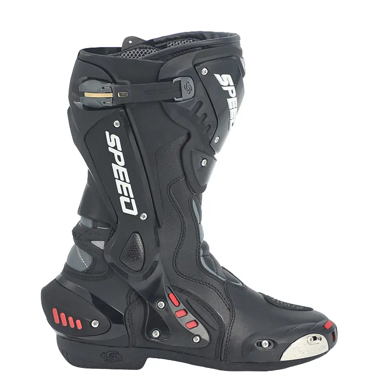 Professional Motorcyclist Track Riding Boots - High-Strength, Anti-Fall, Collision-Resistant, Ankle-Protecting, Wear-Resistant, Anti-Slip Motorcycle Protective Gear
