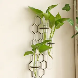 1pc Wall Planter for Indoor Plants, Wood Wall Decor Hanging Planter, boho home decor, Wall Vases for Decor Dried Flowers and Faux Greenery, Farmhouse Wall Decor for Living Room, Bedroom, Rustic Wooden Planter