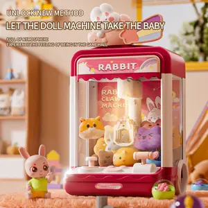 Large Doll Grabbing Machine, Toy Party Clip, Doll Twisting Machine, Household Lighting and Music, Two Power Supply Modes, Drawer Unicorn Edition Mini Claw