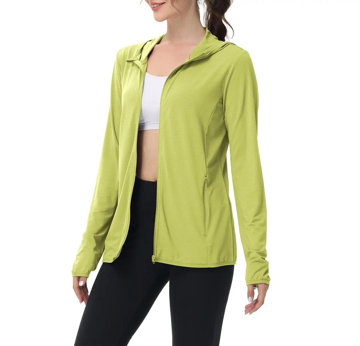 Women's Summer Sun-Protection Jacket – Plus Size, Lightweight, Solid Color, UPF 50+ UV Protection, Long-Sleeve Outdoor Wear