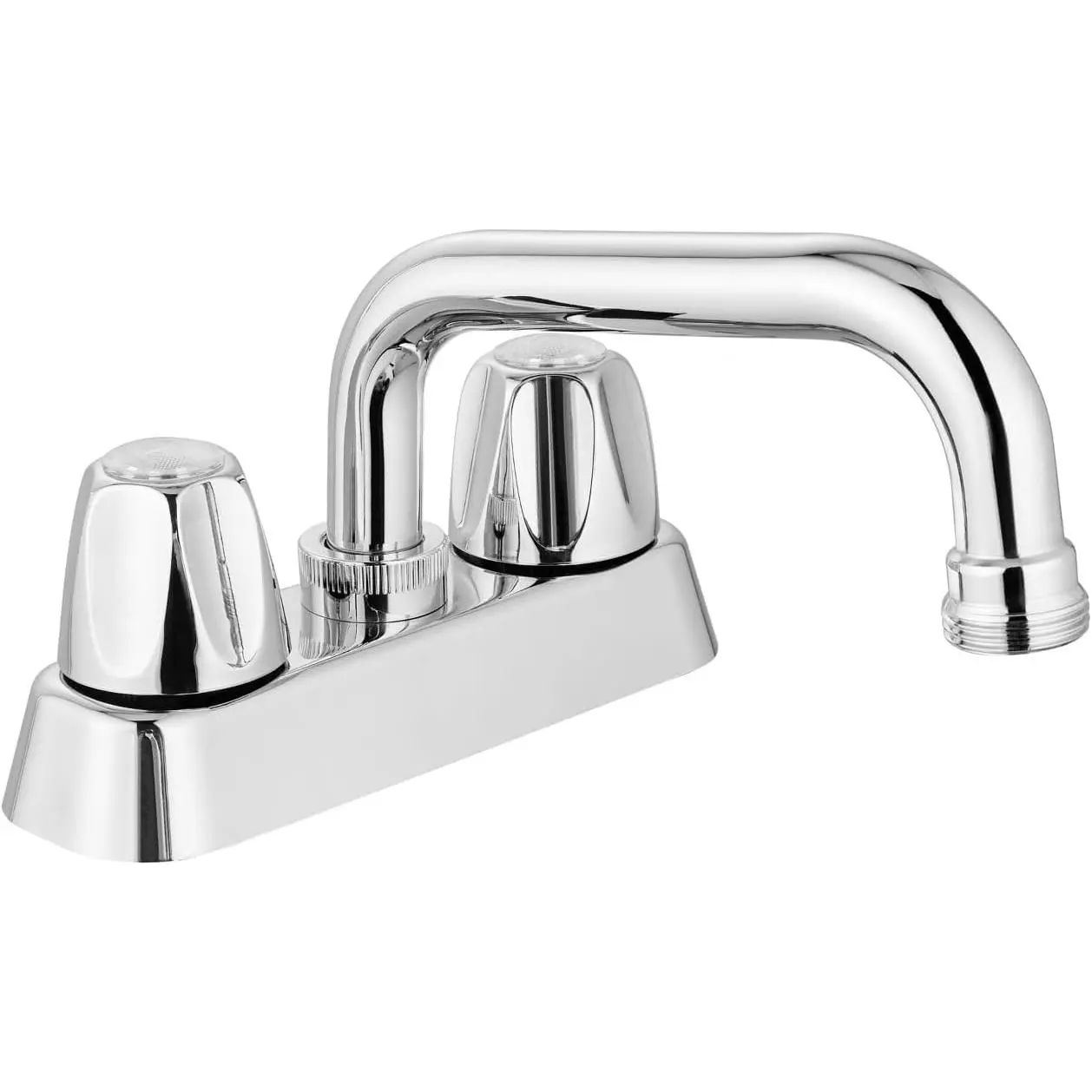 4-Inch Centerset Utility Sink Faucet,3/4-Inch Spout Thread,Chrome | 2-Handle Utility Faucet with 360° Swivel Spout, 1.2 GPM, 2- or 3-Hole Deck Mount