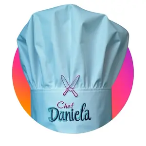 Embroidered Chef Hat with Custom Name Send Your Logo One Size Fits Most