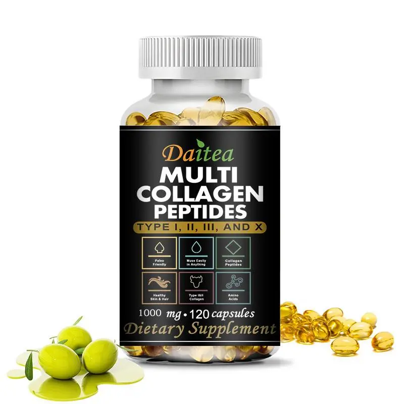 Daitea Collagen Health Supplement, Supports Hair Health, Supports Skin Health 120 Capsules