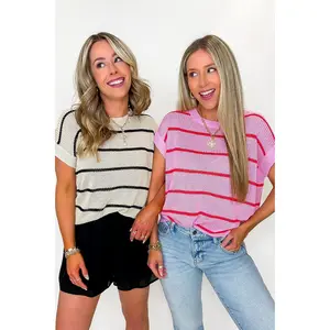 Loomline Striped Knit Top