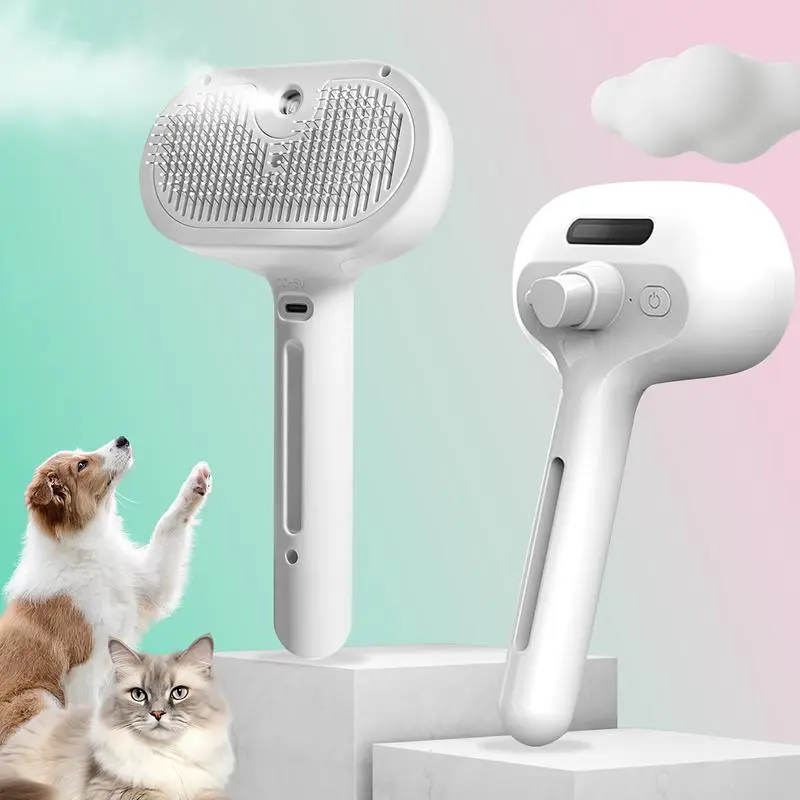 【Free Shipping】Pet spray hair removal comb, one button hair removal comb, spray odor removal, cat brush, dog beauty brush