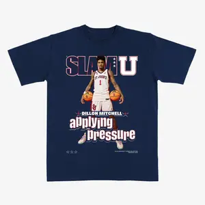 Dillon Mitchell St John’s Slam Graphic T-Shirt – Applying Pressure Basketball Tee, Vintage College Streetwear Fan Shirt