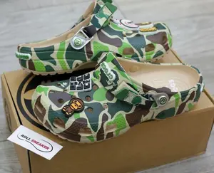 Classic Clog Shoes BAPE x STAPLE – Green Camo Limited Edition