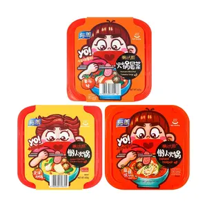 Self-Heating Hot Pot 3 Flavor Combo 15oz Each - Spicy Mala + Tomato + Golden Broth, Chinese Instant Meal, No Cooking Needed
