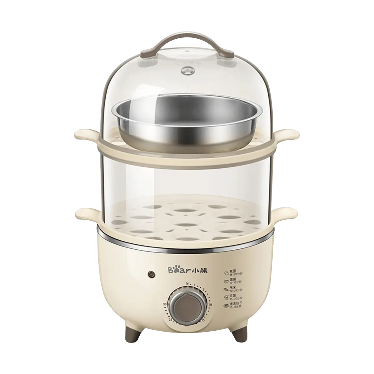 Bear BEAR Double Layer Egg Steamer Multi-Function Electric Egg Cooker Timer Automatic Shut Off 14 Eggs ZDQ-B14R1
