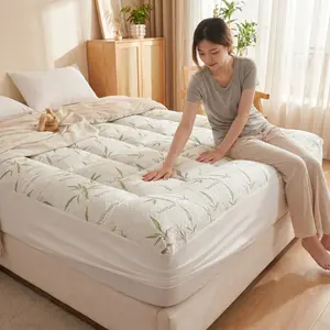 Cozy bamboo mattress encasement pad! Soft texture & great air permeability. Reliable non-slip function, fits mattresses well. Premium bedding accessory for a better sleep experience