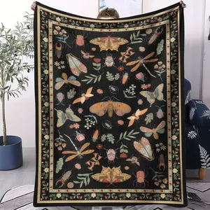 Various Insect Patterned Blankets That Can Be Used All Year Round, Suitable for Beds, Sofas, Cars, Room Decorations, and Gifts, Suitable for Children and Adults