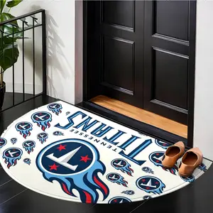 Tennessee Titans Full Print Area Rug with Fleece Top Anti-Slip Backing, Digital Team Logo Design for Bathroom or Fan Room Decor