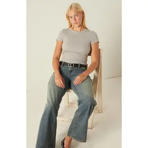 Your Favorite Women's Marci Waffle Knit Crew Neck T-Shirt