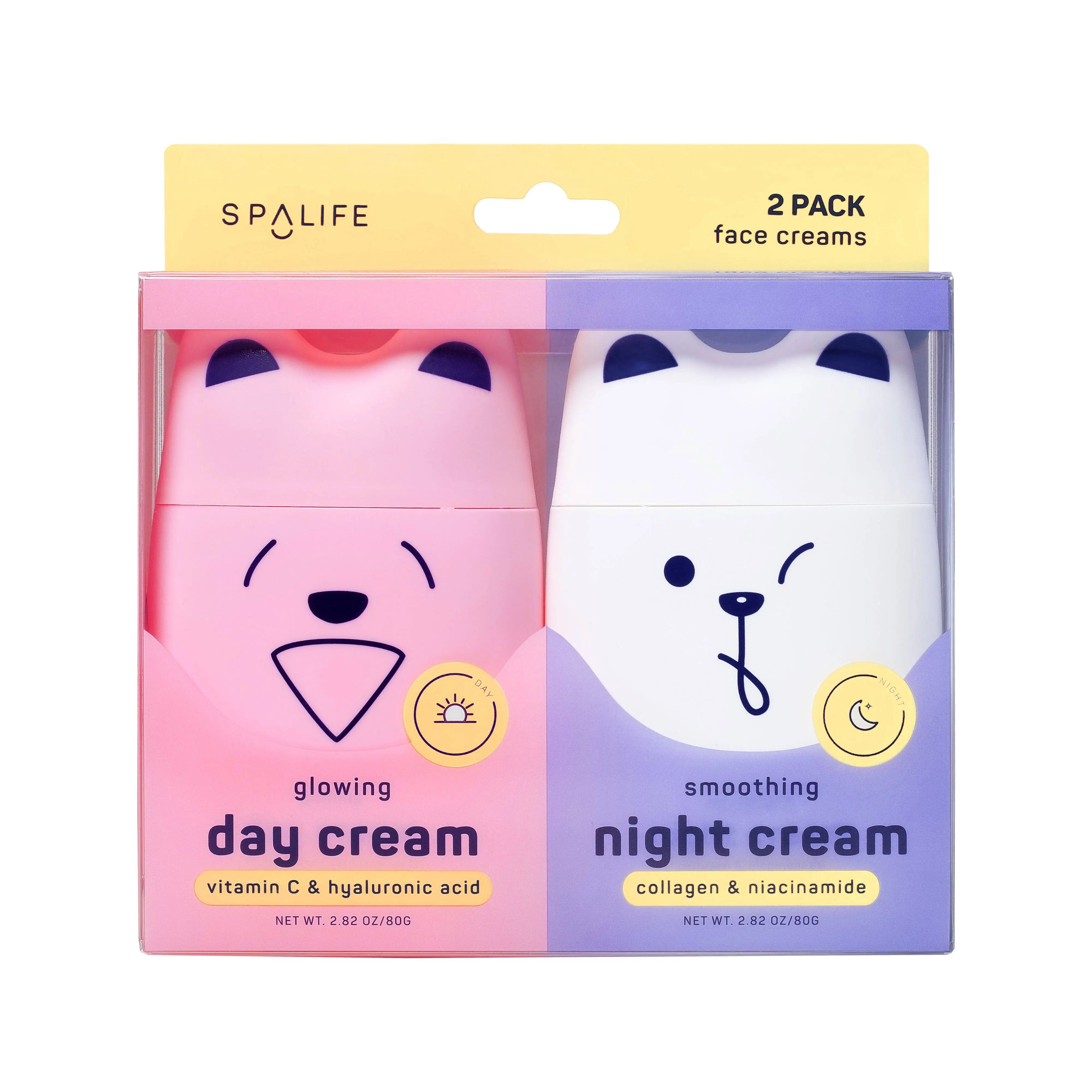 Glowing & Smoothing Daily Facial Massage Cream Duo - Moisturizer for Hydration & Skin Repair (Day & Night Use)