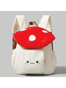 Cute Cartoon Plush Mushroom Backpack for Women