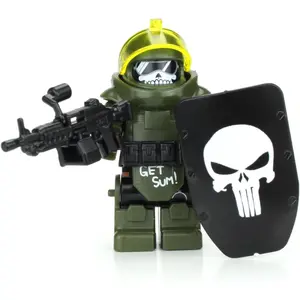 1.6 Inches Tall Juggernaut Army Assault Soldier Custom Minifigure Genuine Military Minifig Packaged in the USA Great Gift for Ages 10+ to Adult AFOL
