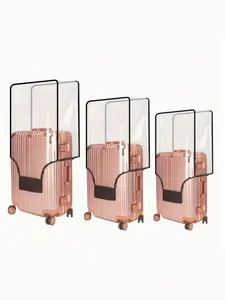 1 transparent luggage cover, Versatile travel accessory, waterproof and dustproof, thickened PVC anti-scratch, luggage protection bag, wrinkle-resistant, durable, multiple sizes, firm edges