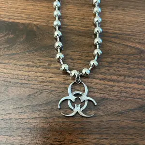 Y2K Biohazard necklace 8mm