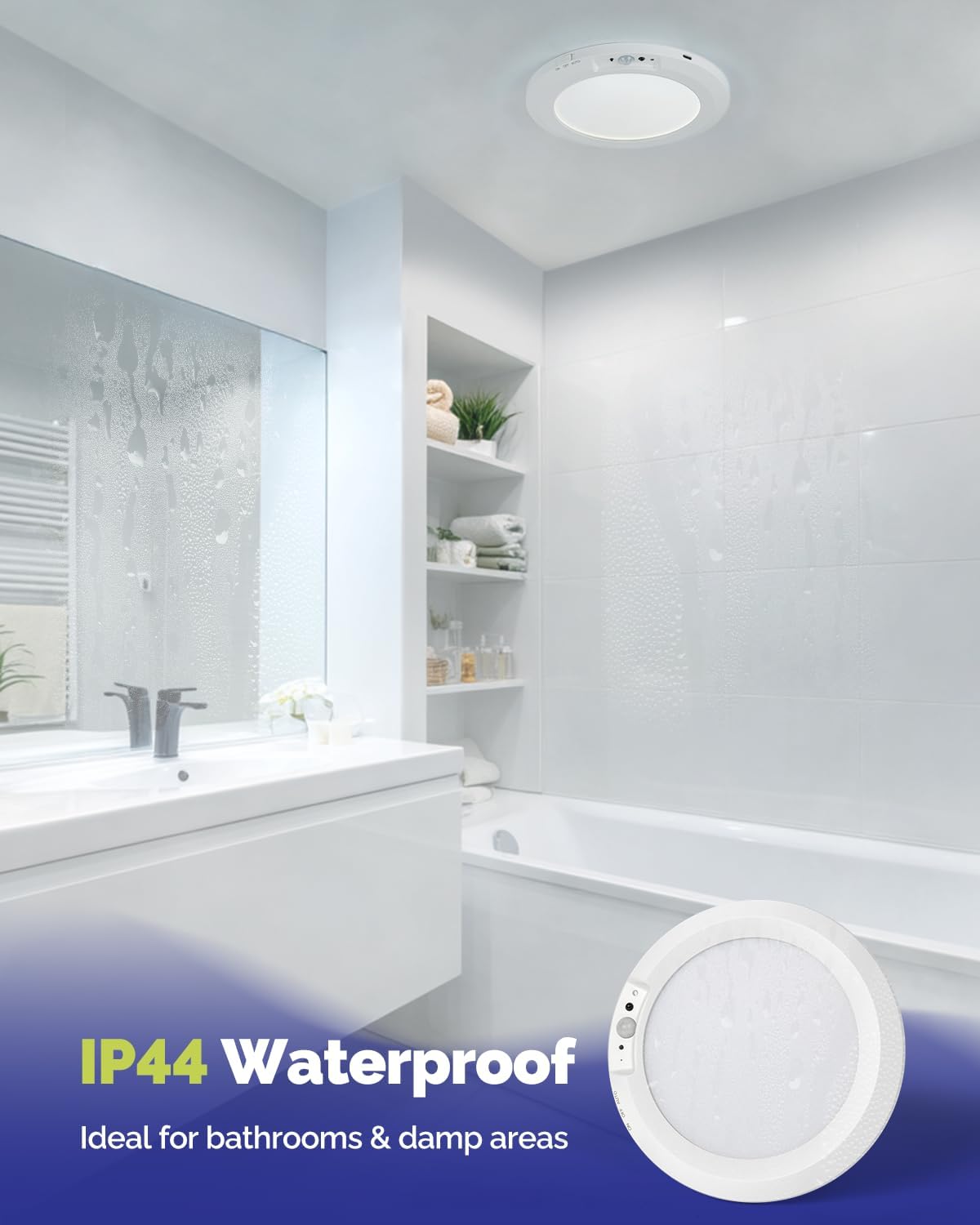 2/1 Pack Rechargeable Motion Sensor Ceiling Light with Remote – Magnetic Wireless Battery Operated LED Ceiling Light, 3 Color Modes 3000K/4000K/6000K, USB Type-C Rechargeable, Plug-Free Lighting for Closet Pantry Hallway Shower Garage