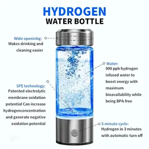 Hydrogen Generating Water Bottle With Titanium Filter