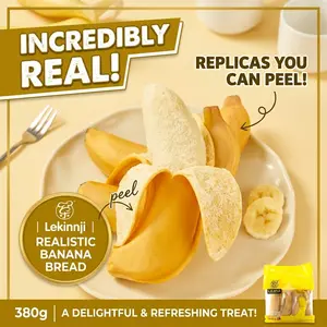 Lejinnji Peelable Banana Bread! Soft Sponge, Incredible Real Shape Snack Dessert! Fun To Eat! 380g/13.4Oz