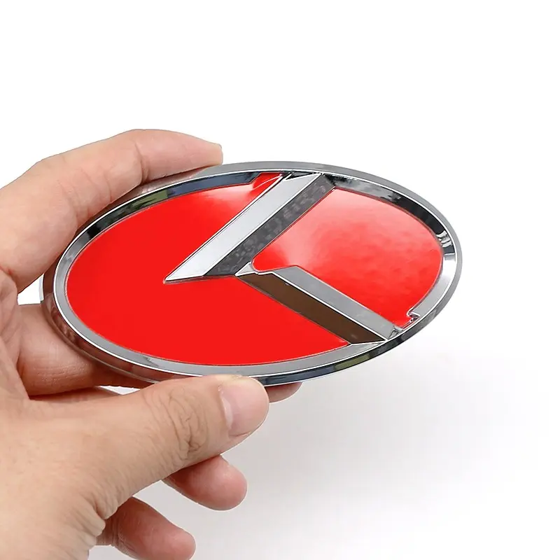 1pcs Kia Car Front & Rear Emblem, Hood Decoration, Scratch-Resistant Reinforced Badge, Replacement Logo for K3/k5/sportage/grand Carnival, Vehicle Exterior Decoration, Automotive Decoration, Car Accessories