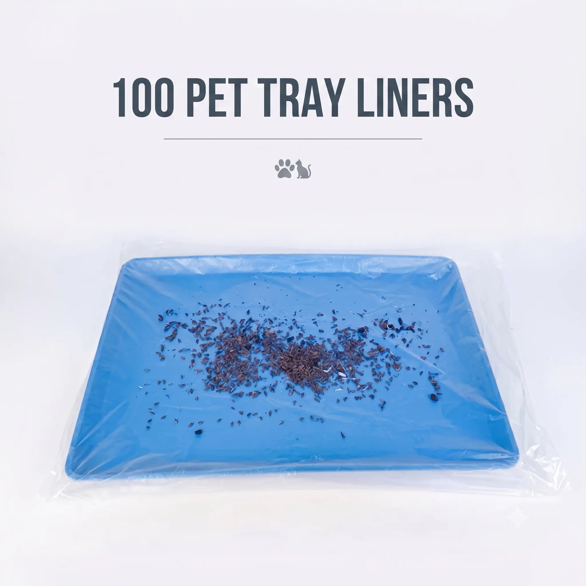 100 Pack Premium Thickened Clear Bird Cage Liner Bags, Heavy Duty Leak-Proof Disposable Pet Tray Liners, Easy Draw-Out Plastic Waste Bags for Parrot, Rabbit, Guinea Pig, Dog & Small Animal Cages