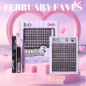 Side Spike Kit l B&Q Manga Series Individual Spider Lash Clusters,CC-Curl,Bond & Seal(8-18MIX) for DIY Eyelashes Extension Kit Outdoorfun Makeup Cosmetic Spiky Cartoon Anime Wet Vibe Lash Feb Faves