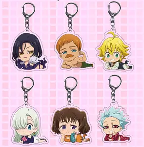 Seven Deadly Sins keychains charms nanatsu no taizai anime cute accessory chibi