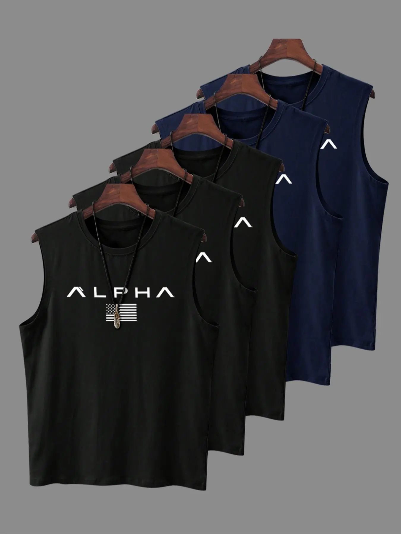 3 black + 2 navy blue