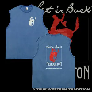 Men's vintage washed pure cotton vest