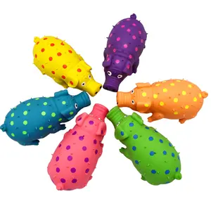 Popular colorful spotted pig latex sound-making dog toy, durable and chewable, relieves boredom, pet educational toy