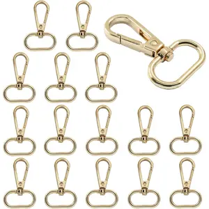 16 Pack Swivel Lobster Clasps, 1 Inch  Lobster Claw Clasps for Keychains, Oval Ring Swivel Snap Hooks Metal Lobster Clips for Purse, Snap Tabs, Craft Making
