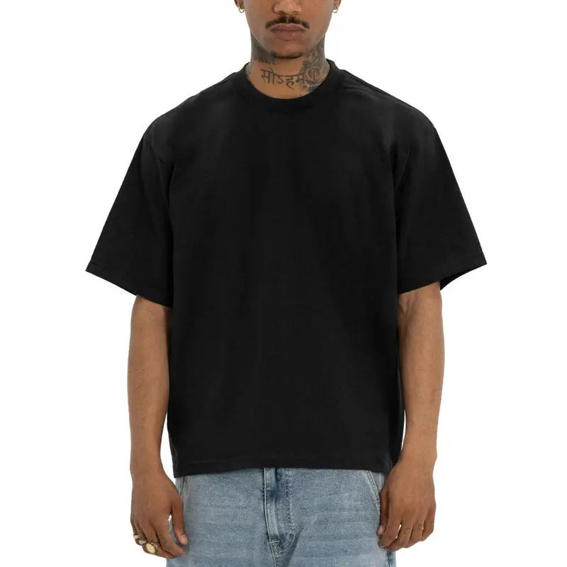 Pro Club Men's Oversized 100% Cotton Heavyweight Plain Knit Short-Sleeve Crew Neck T-Shirt - Mens Clothing, Classic Casual Boxy Street Style Top, Durable Stitching, Ribbed Fabric, Quality Construction, Machine Washable Essential