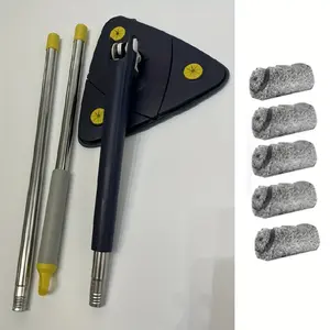 2024 360 Degree Rotation Retractable Triangle Mop for Tub, Tile, Floor, Wall, and Glass Cleaning