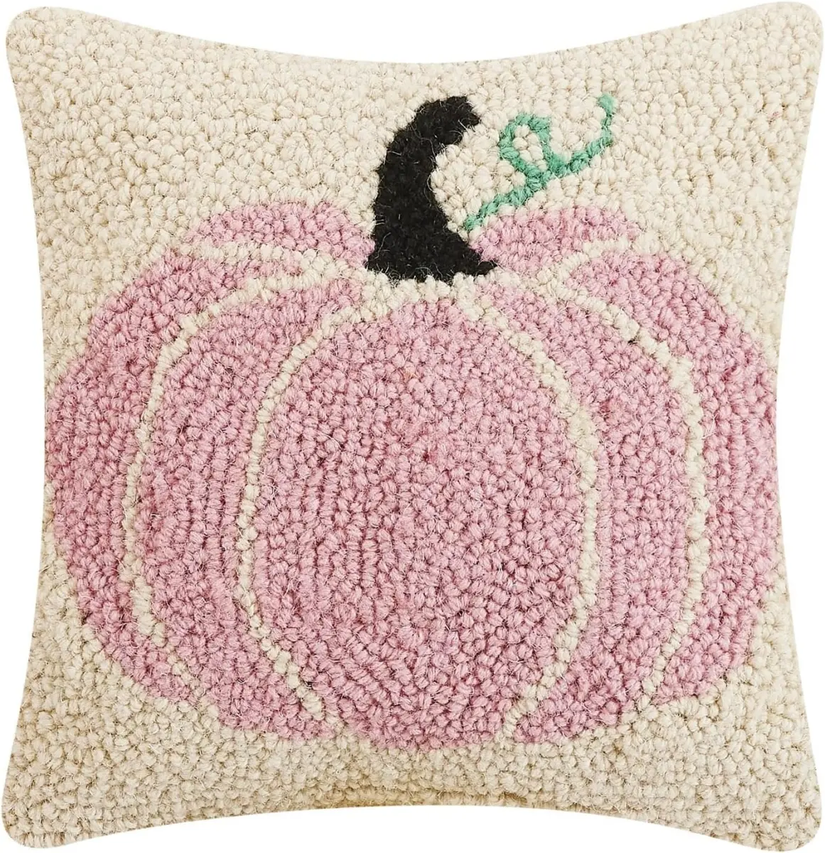 10 x 10 in. Pink Pumpkin Hook Poly-Filled Pillow