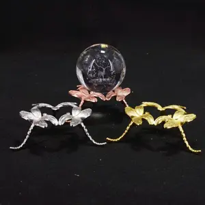 Dragonfly-style Crystal Ball Base, Suitable for Placing Various Crystal Balls, Golden Ball Bases, Office Home Decoration, Creative Gifts, Party Decorations, Aesthetic Room Decoration, Home Decoration