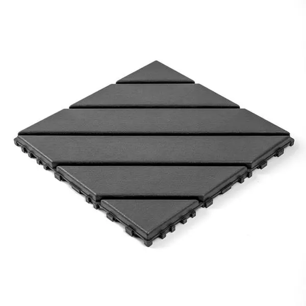 12x12 in Dark Gray PP Material Easy-Install Interlocking Decking Tiles (44 Packs) - Waterproof Load-Bearing Indoor Balcony Tiles for Sports Users, Bathroom, Backyard Pool All-Scenarios Sports & Outdoor Fitness Accessories